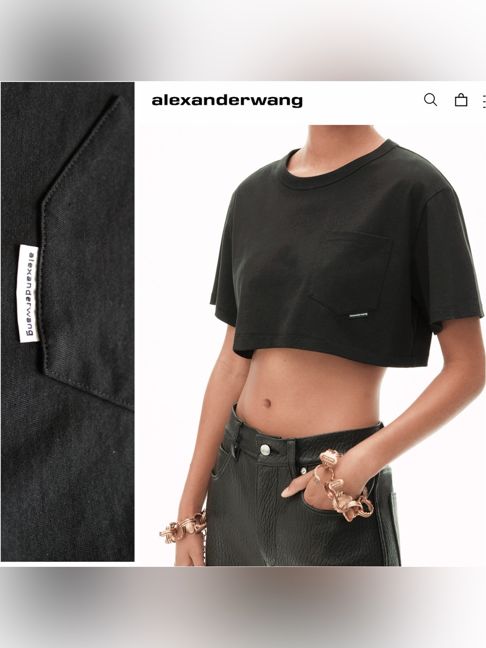 Alexander wang cropped tee